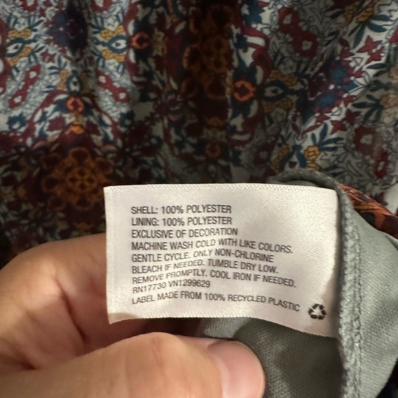 Xhilaration Floral Bohemian Midi Dress Multicolor Cottagecore Babydoll Small - Picture 9 of 9